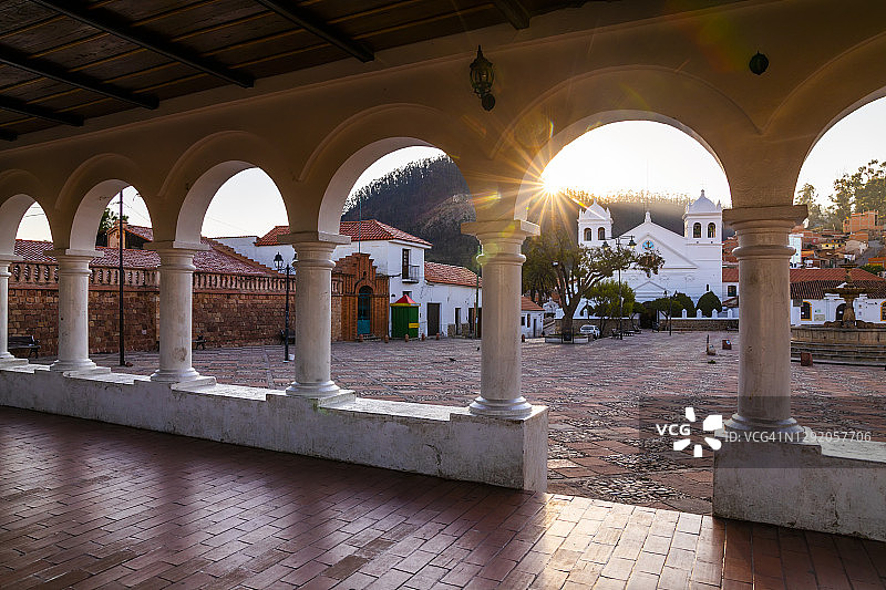 玻利维亚苏克雷圣安娜教堂和拉雷科莱塔修道院图片素材