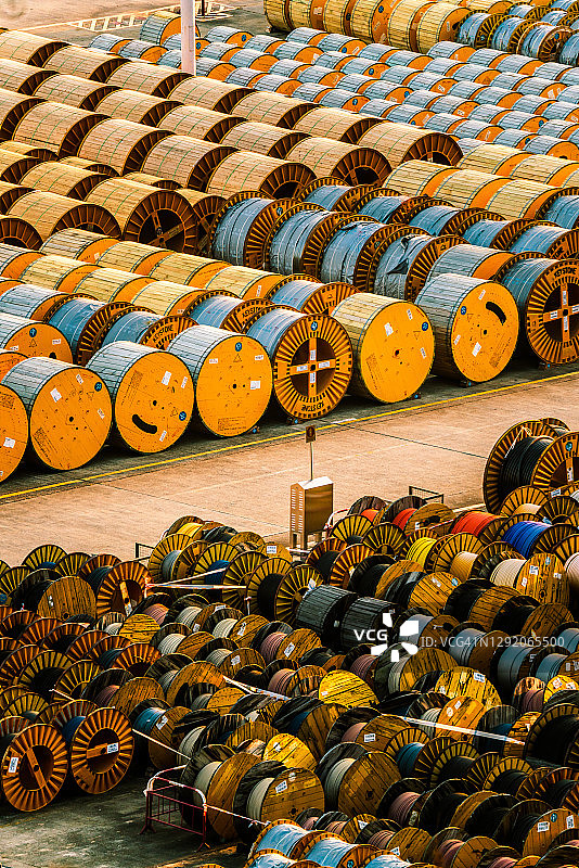 工业级电缆卷图片素材