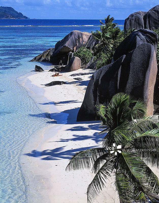 拉迪格岛银泉滩，塞舌尔图片素材