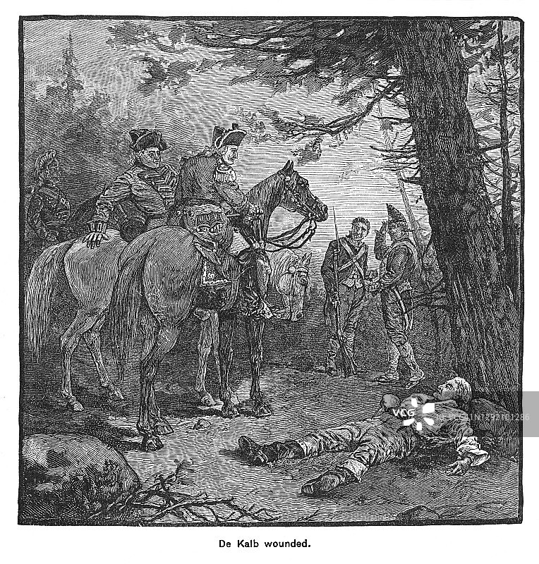 旧版画：卡姆登战役图片素材