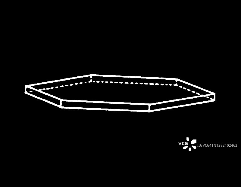 矿物和宝石的晶体形态古董插画 - 六方晶系矿物学图片素材