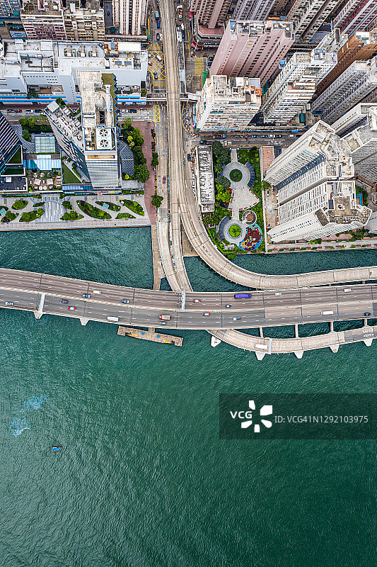 香港高架桥高速公路航拍图片素材