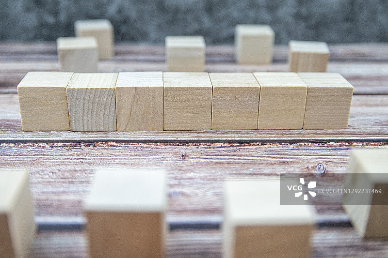 用于概念和背景的空白木块图片素材