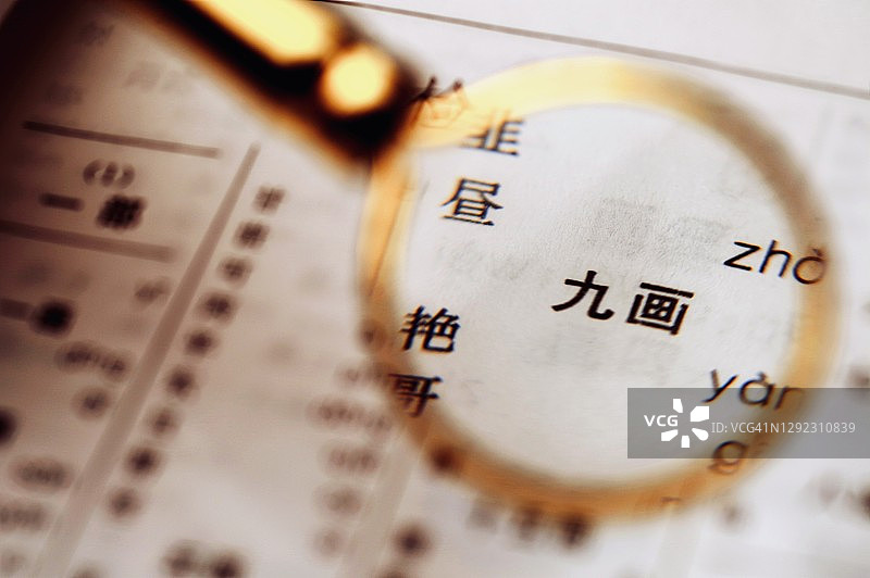 使用部首列表学习汉字图片素材