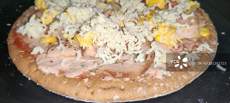 披萨制作和配料图片素材