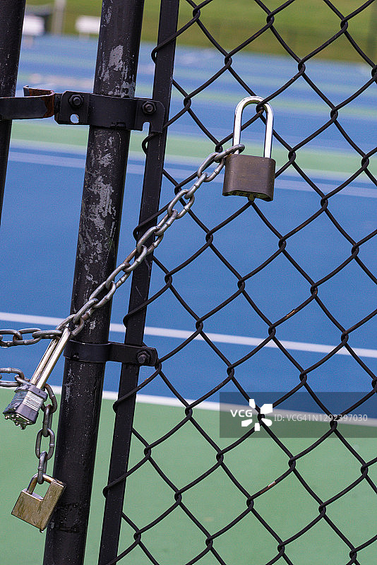 关闭的网球场图片素材