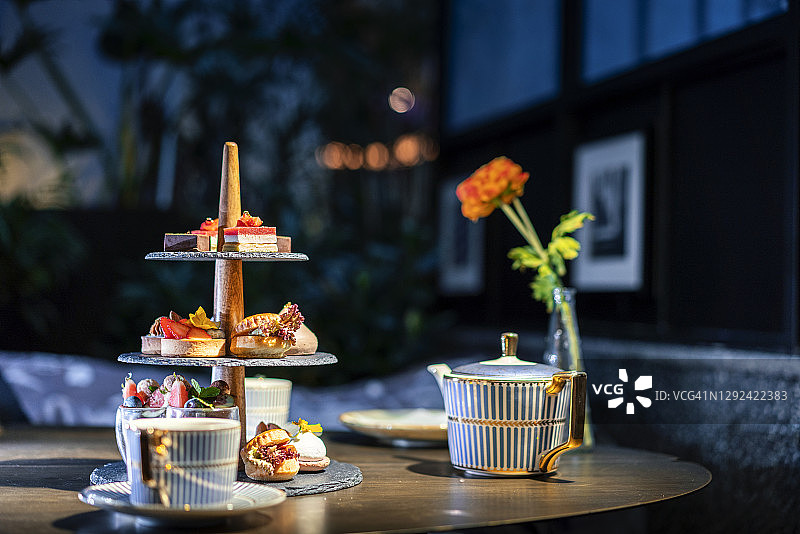 下午茶甜点特写图片素材