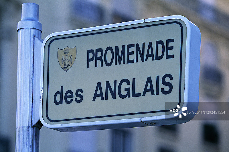 尼斯著名林荫大道的标志图片素材