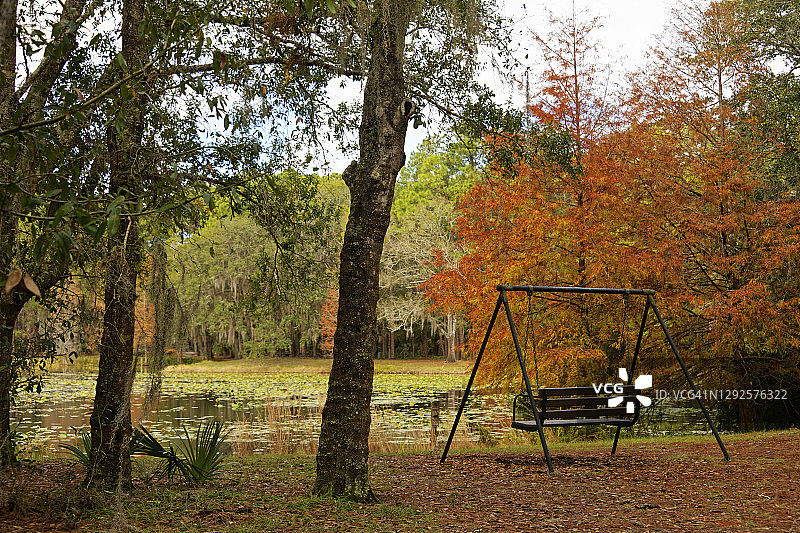 秋季公园景色图片素材