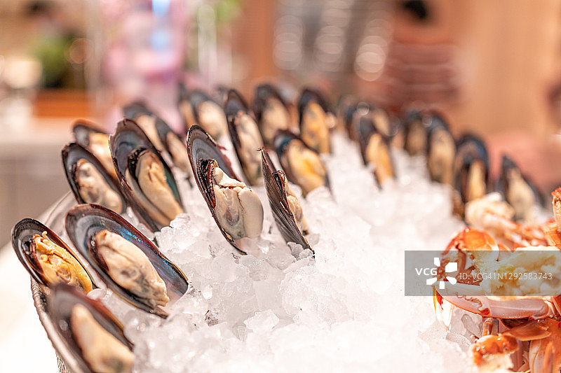 碗里的海鲜特写图片素材