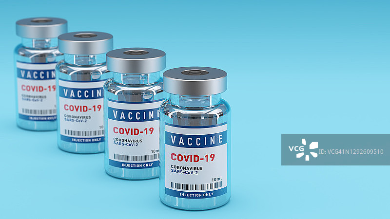 新冠疫苗概念药瓶组图片素材
