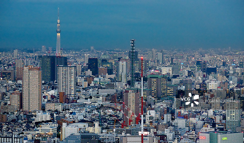 日本东京晴空塔城市夜景图片素材