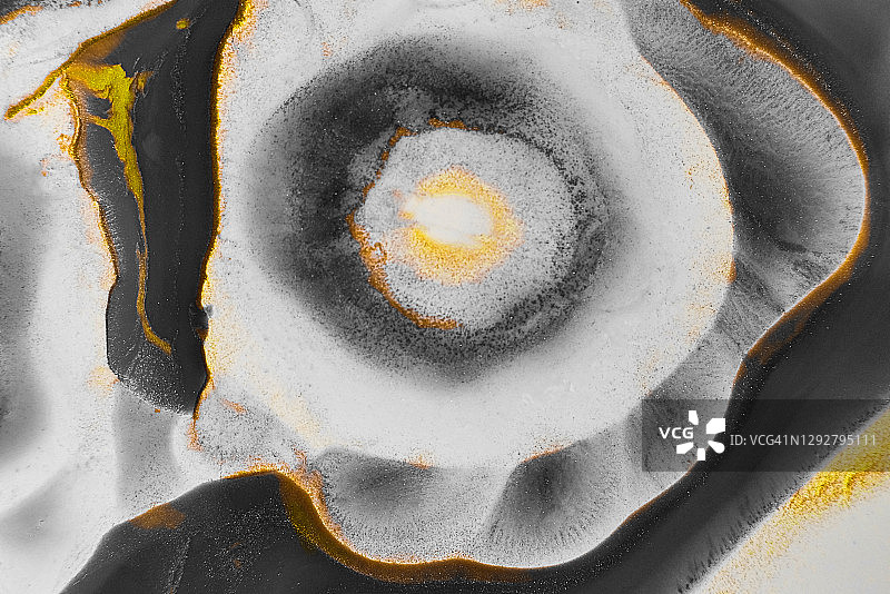 灰色和黄色酒精墨水画图片素材