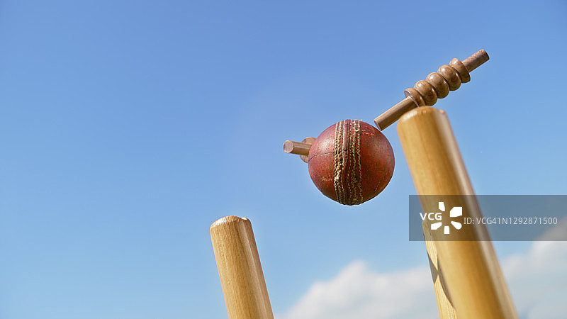 板球击中树桩图片素材