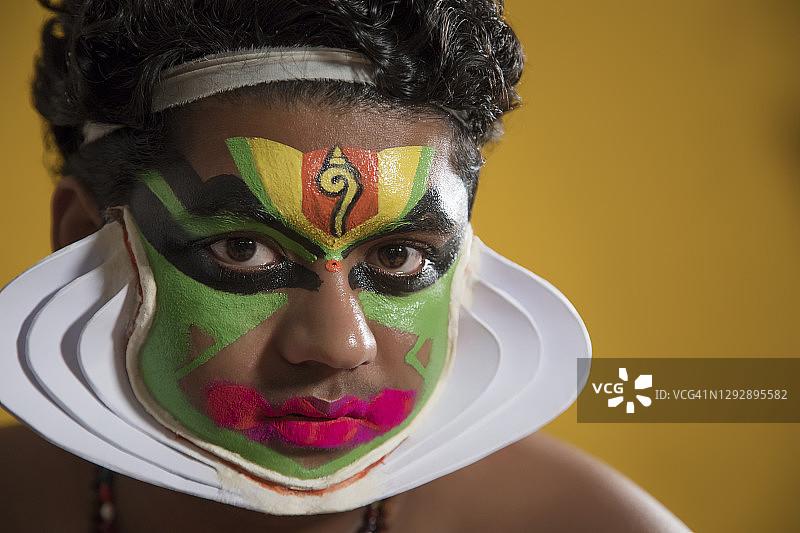 卡塔卡利舞者面部表情图片素材