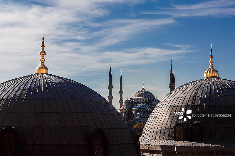 苏丹艾哈迈德清真寺，蓝色清真寺，伊斯坦布尔图片素材