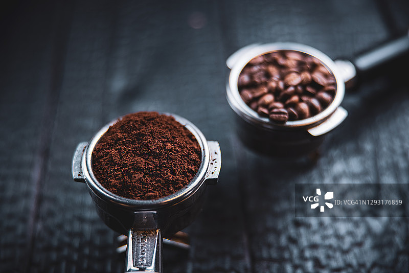 咖啡粉压实图片素材