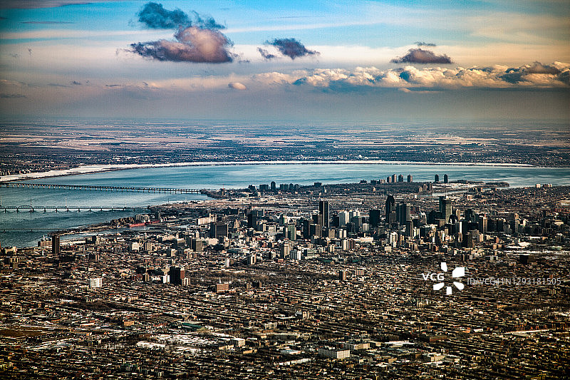 蒙特利尔城市鸟瞰图片素材