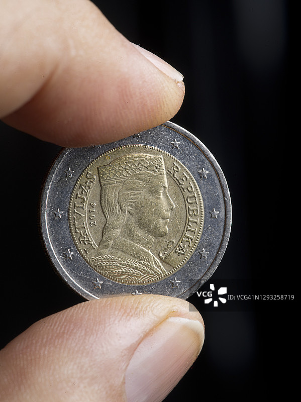 欧元硬币图片素材