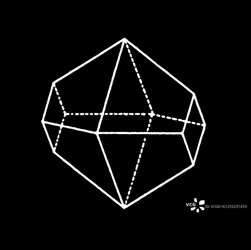 三斜晶系古董插画图片素材