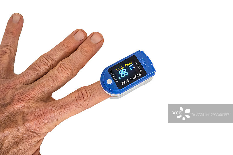 白色背景下的脉搏血氧仪图片素材