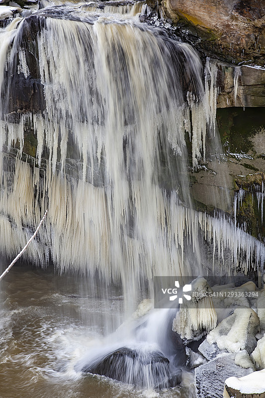 冰冻瀑布图片素材