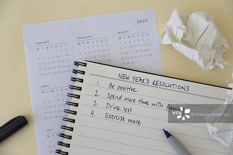 新年决心图片素材