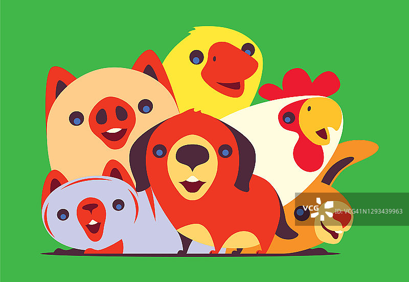 快乐的家畜聚会图片素材