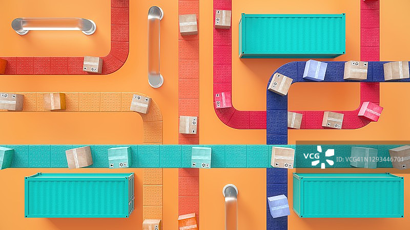 货物配送仓库图片素材