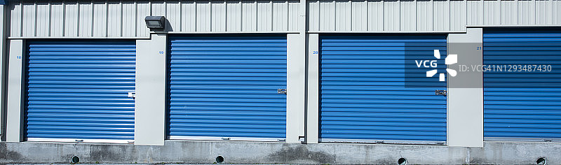 自助仓储单元剪影图片素材