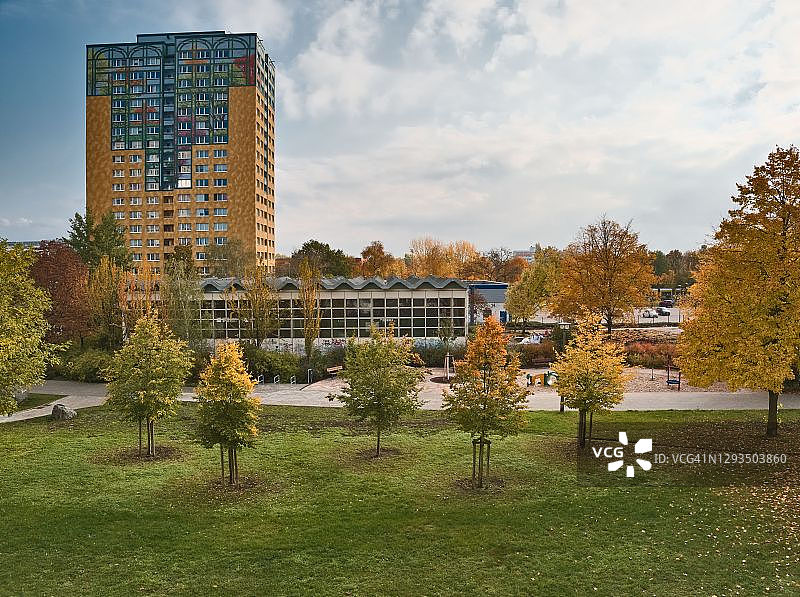 柏林马尔灿的住宅楼图片素材