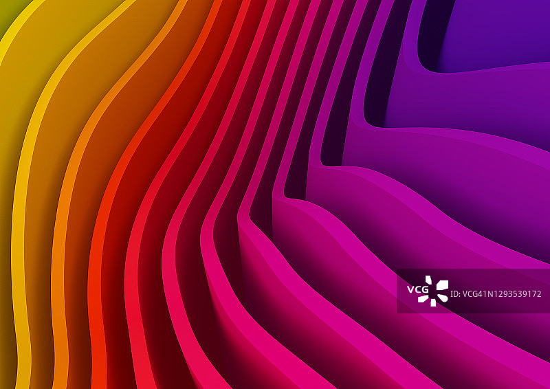 波浪层中充满活力的现代背景图片素材