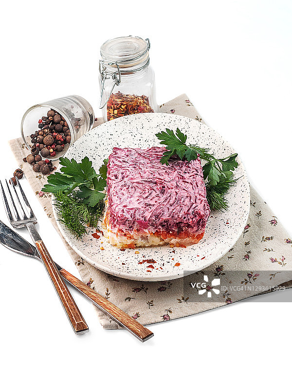 美食摄影：俄式新年经典沙拉图片素材