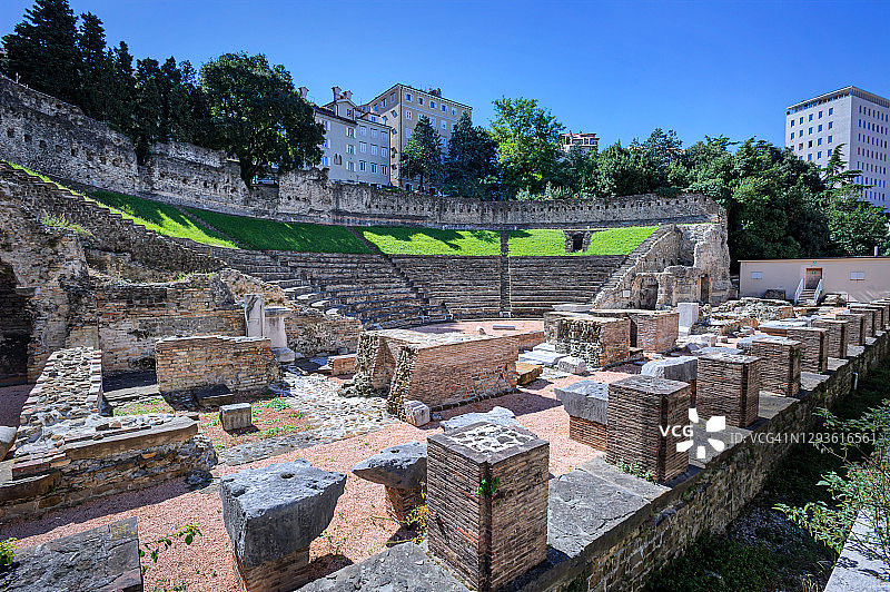 意大利的里雅斯特罗马剧院遗址图片素材