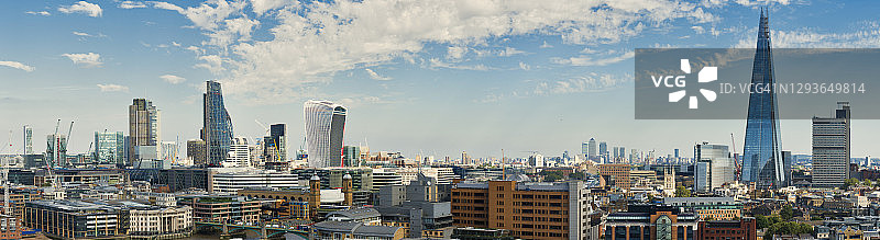 伦敦碎片大厦与城市全景图片素材