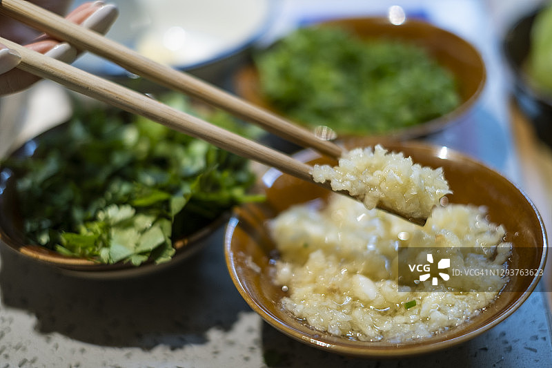 蒜泥麻油图片素材