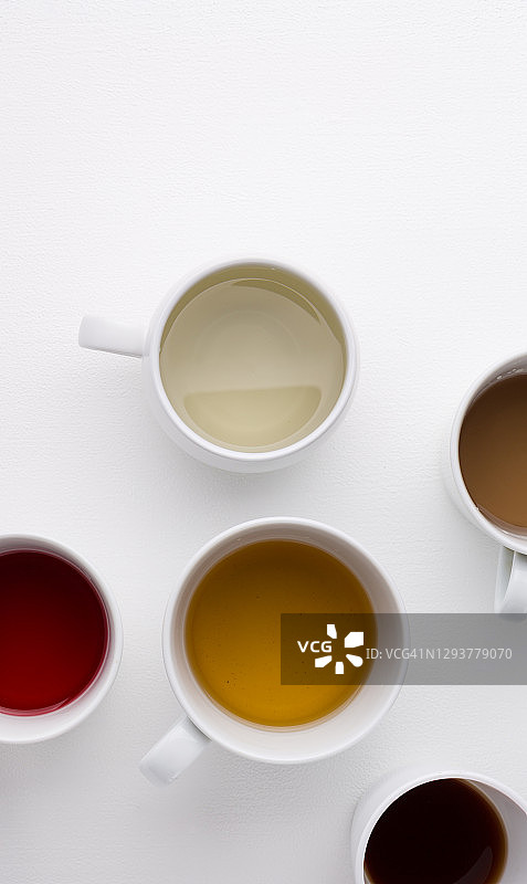 不同种类的茶杯套装图片素材