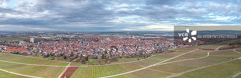 费尔巴赫晚霞航拍图片素材