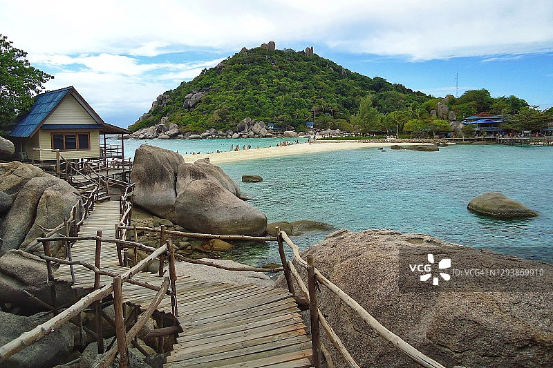 南园岛的木桥图片素材