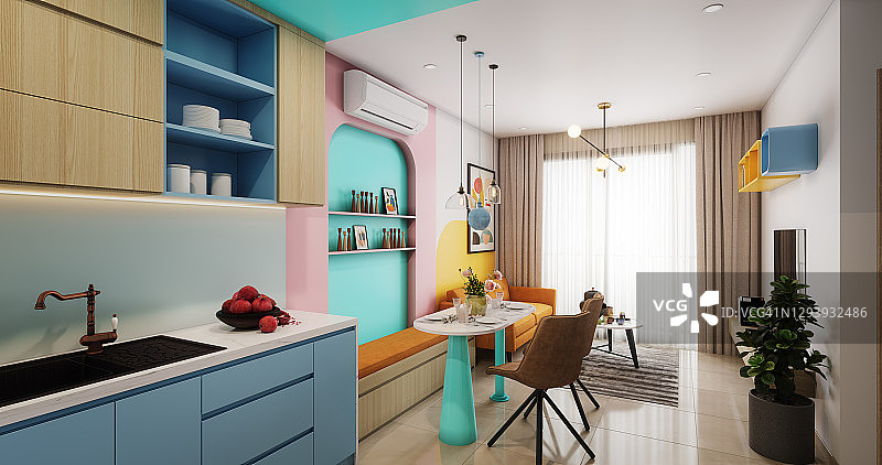 温馨现代小公寓图片素材