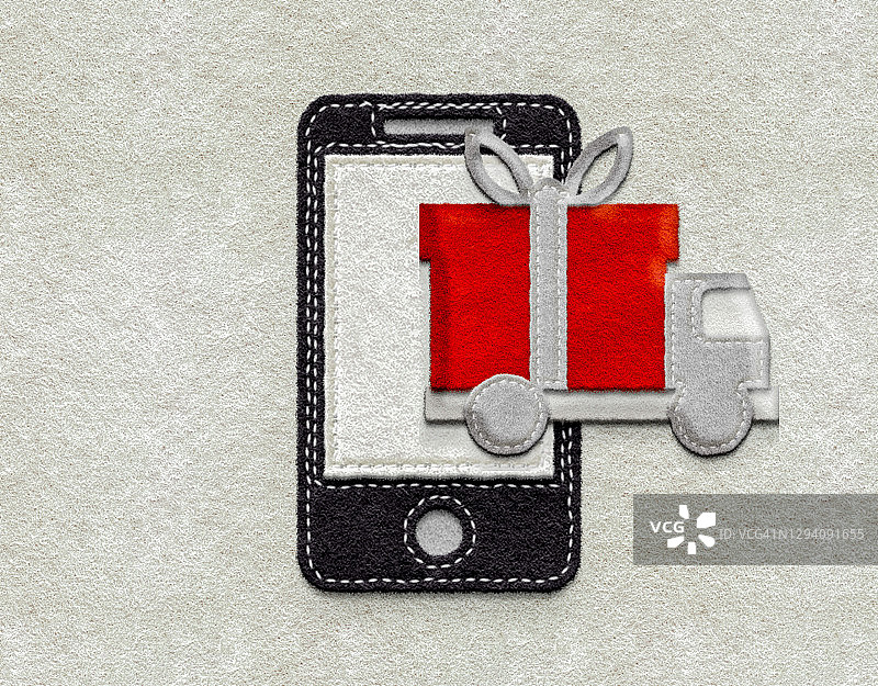 免费送货概念毛毡图像。送货服务图片素材