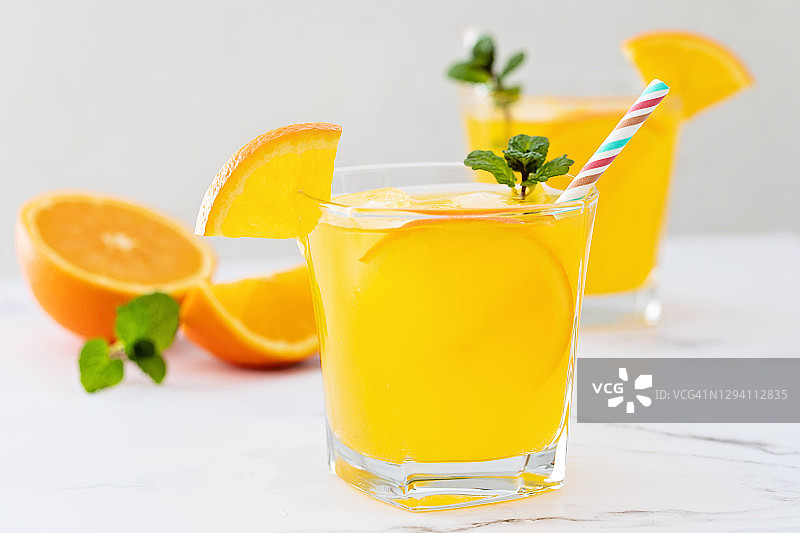 橙色苏打饮料图片素材