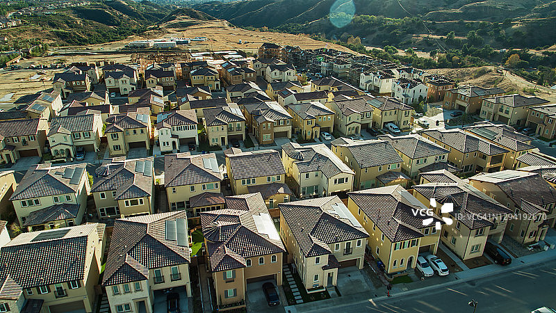 新建房屋与施工工地航拍图片素材