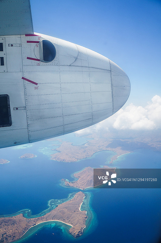 从飞机上看图片素材