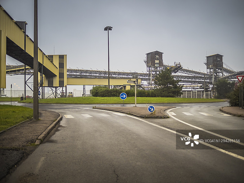 勒阿弗尔港的工业原料装卸厂（2020年10月，诺曼底）图片素材