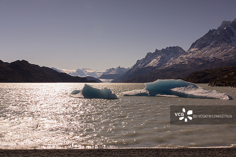 巴塔哥尼亚格雷湖冰山海滩，智利图片素材