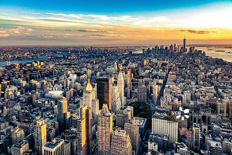 纽约日落图片素材