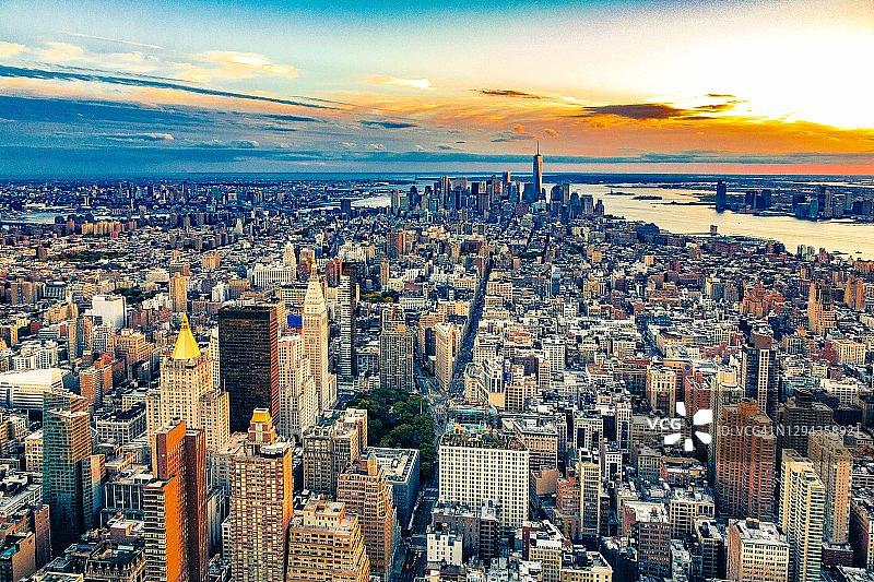 纽约日落图片素材