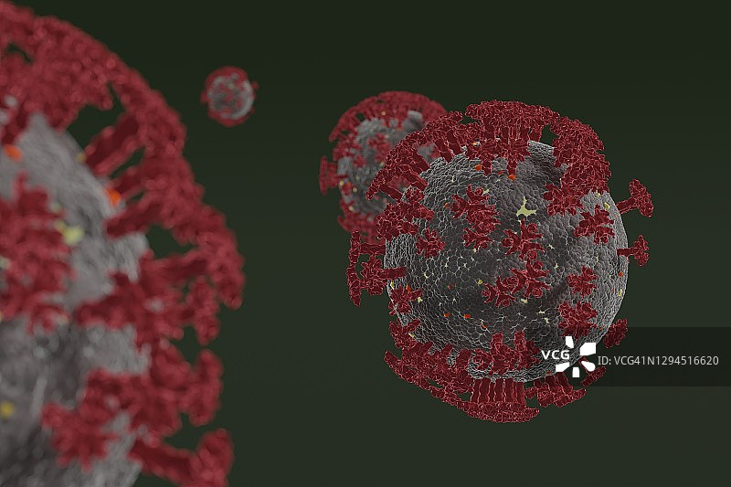 新型冠状病毒COVID-19：病毒变异图片素材