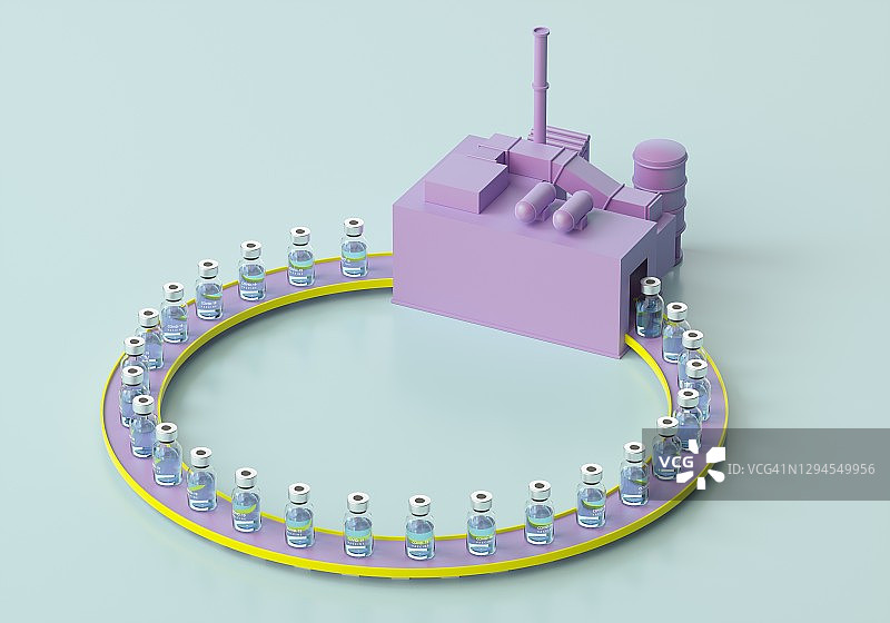 新冠疫苗循环工厂图片素材